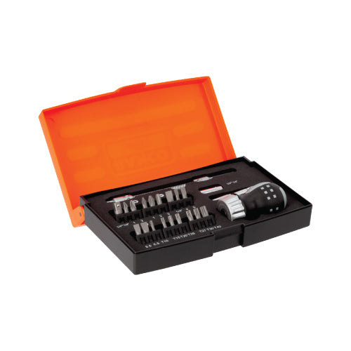 Bahco Stubby Ratchet Screwdriver Set, 22-Piece