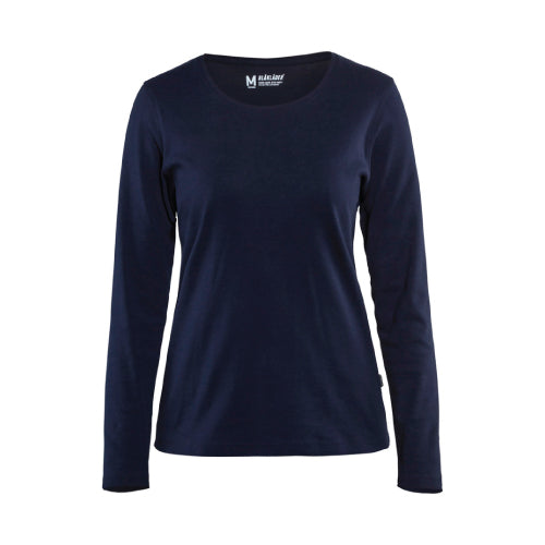 Blaklader Women's Tshirt long sleeved navy blue with logo
