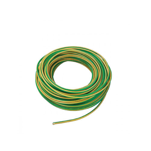 RR Kabel Tri Rated Green/yellow Single Core Flexible Cable 91m/roll